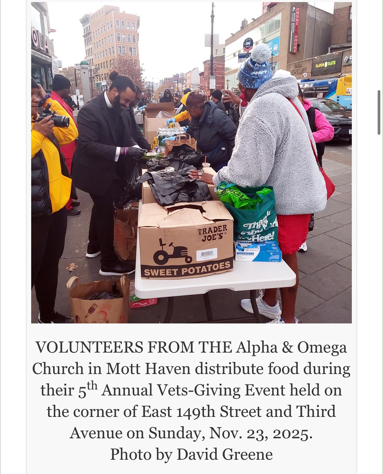 5th Annual Vets-Giving - East 149th & Third Ave