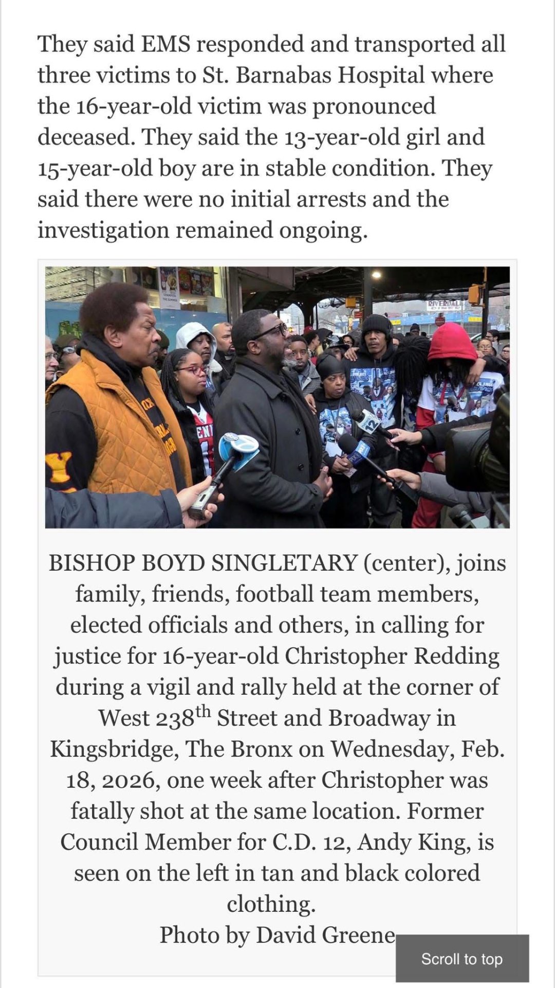 Justice for Christopher Redding - Kingsbridge Vigil